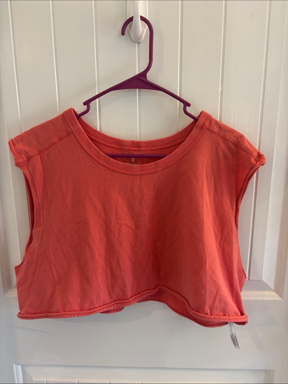 FP Movement by Free People Coral Cropped Sleeveless Tank